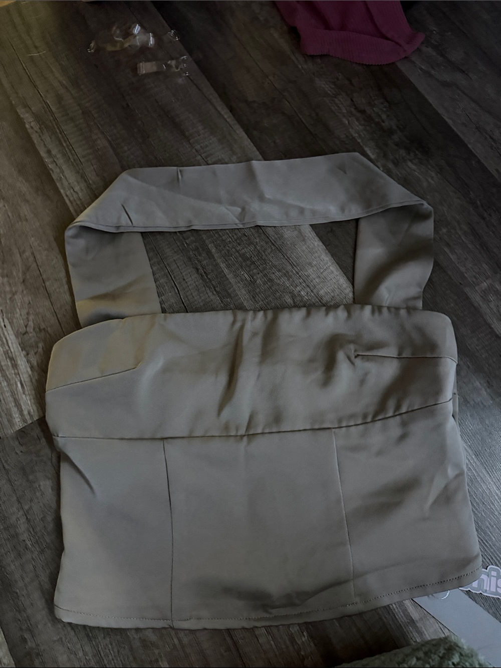 Missguided + Stone Gray Strapless Style Top